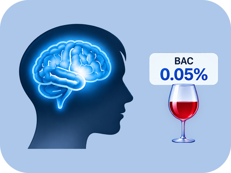 17시간 깨어있을 때의 수행능력이 혈중알코올농도(BAC) 0.05%와 유사